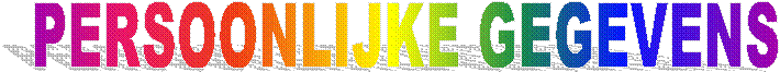 PERSOONLIJKE GEGEVENS 